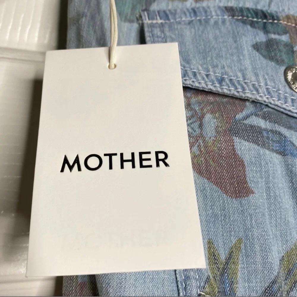 MOTHER Denim No Zip Misfit Floral Pants Fresh Cut NWT